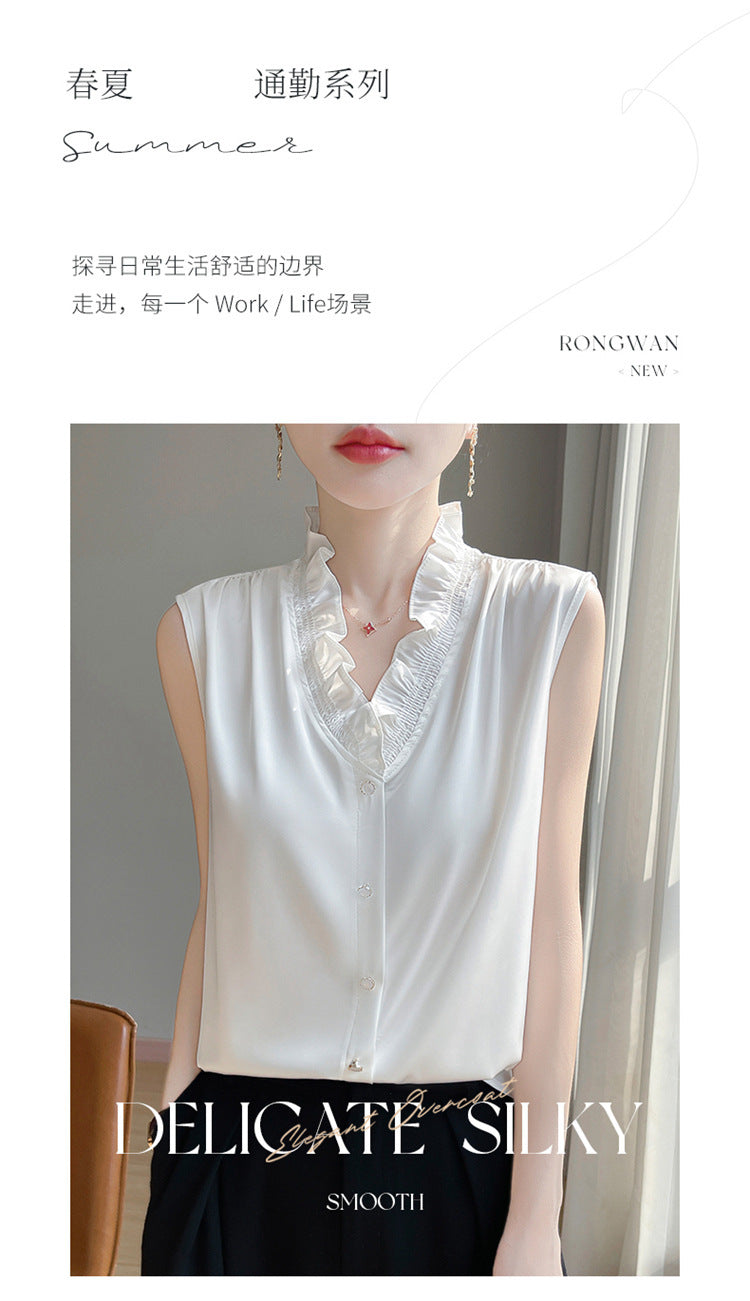 氣質無袖襯衫