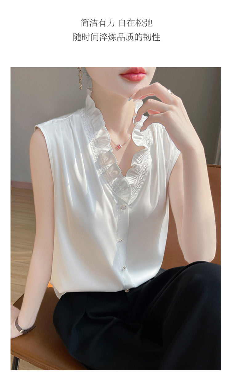 氣質無袖襯衫
