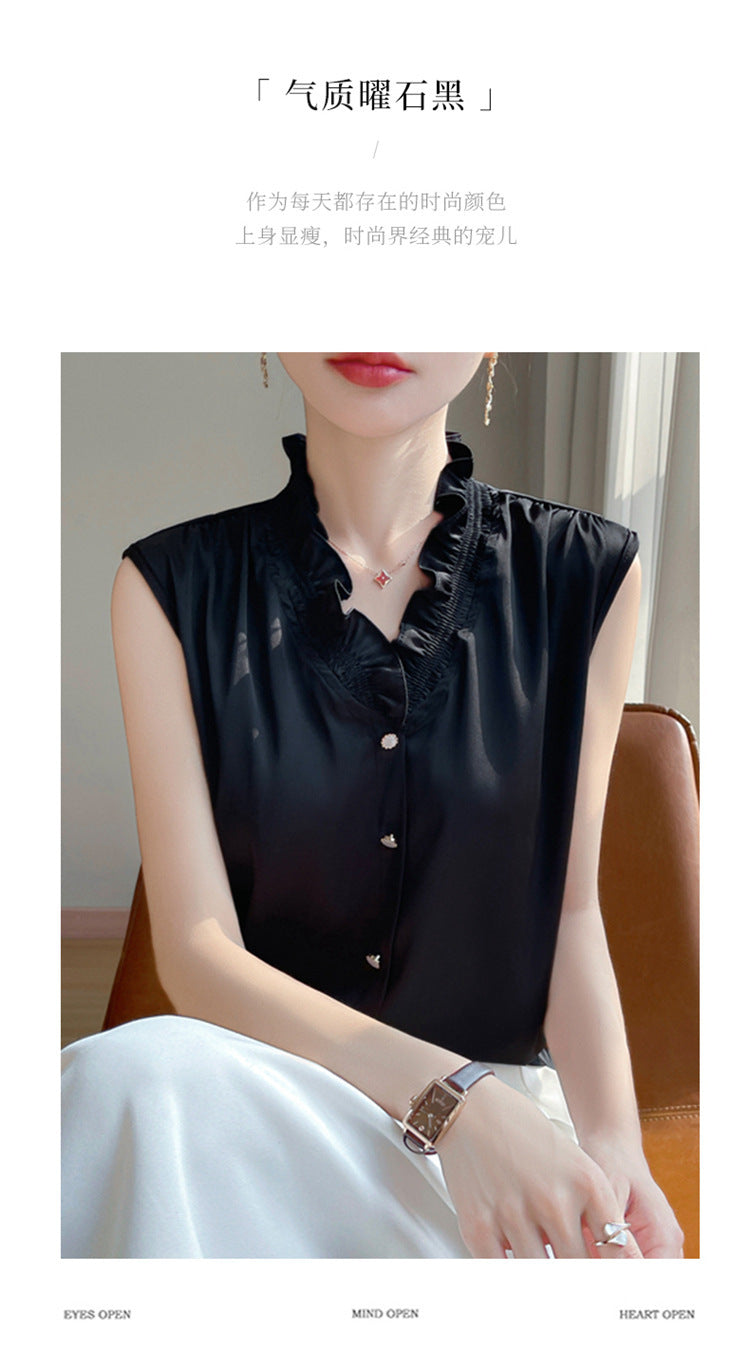 氣質無袖襯衫
