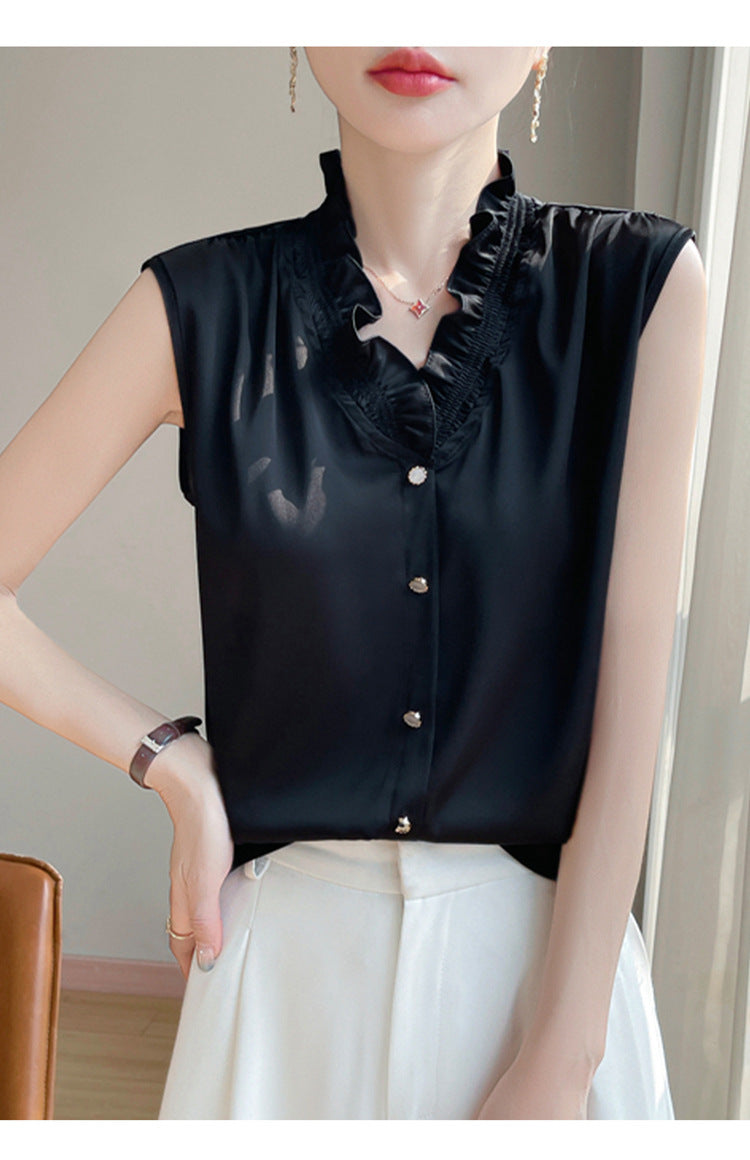 氣質無袖襯衫