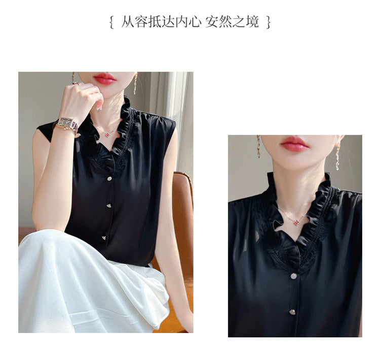 氣質無袖襯衫