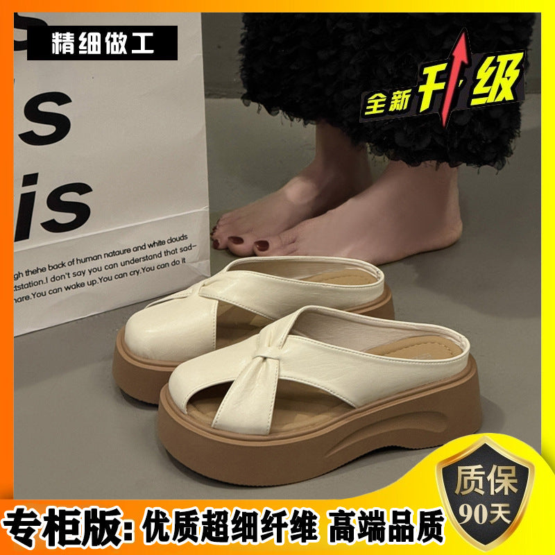 時尚交叉半拖